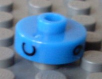 Bead, Cylinder Short, Flat Edge with Black C 9 G Pattern