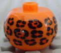 Bead, Globular with Leopard Spots Pattern