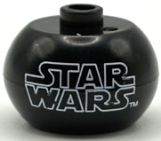 Bead, Globular with 'STAR WARS' Pattern