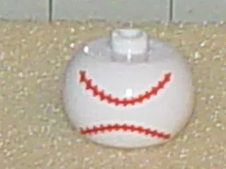 Bead, Globular with Ball Pattern, Baseball Stitching Horizontal