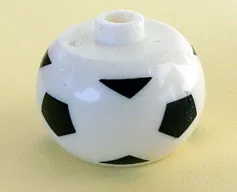 Bead, Globular with Ball Pattern, Soccer Pentagons