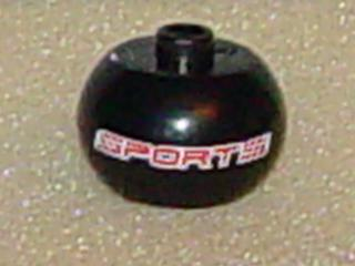 Bead, Globular with 'SPORTS' Pattern