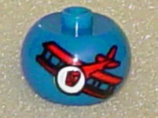 Bead, Globular with Airplane Pattern