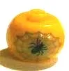 Bead, Globular with 1 Spider in Web Pattern