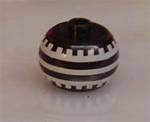 Bead, Globular with White Tire Tread Pattern (from P1546)