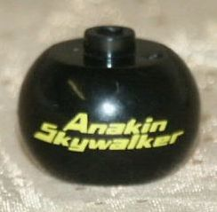 Bead, Globular with SW 'Anakin Skywalker' Pattern