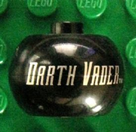 Bead, Globular with SW 'DARTH VADER' Pattern