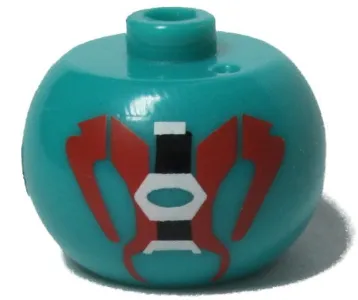 Bead, Globular with Mars Mission Machinery Pattern