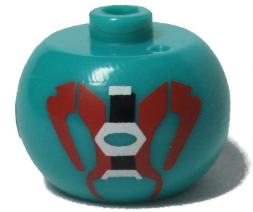 Bead, Globular with Mars Mission Machinery Pattern