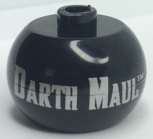 Bead, Globular with SW 'Darth Maul' Pattern