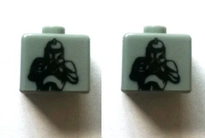 Bead, Square with SW Clone Trooper Pattern