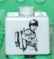 Bead, Square with SW Anakin Pattern