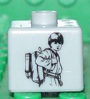 Bead, Square with SW Anakin Pattern