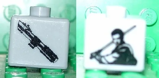 Bead, Square with SW Jedi / Lightsaber Pattern