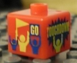 Bead, Square with Sports Fans and Touchdown Pattern