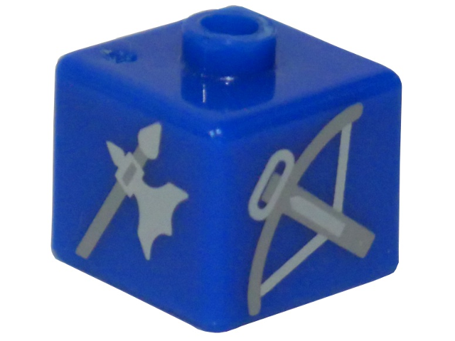 Bead, Square with Castle Crossbow and Halberd Pattern