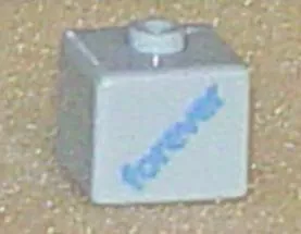 Bead, Square with 'forever' Pattern on Opposite Sides