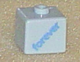 Bead, Square with 'forever' Pattern on Opposite Sides