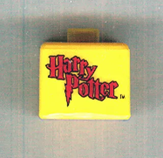Bead, Square with Red Harry Potter Logo Pattern (P3110)