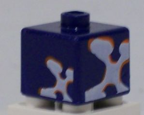 Bead, Square with White 'X' in Various Sizes on Each Side Pattern