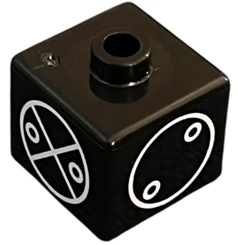 Bead, Square with Matoran Alphabet N, O, W and S Pattern (P1702)