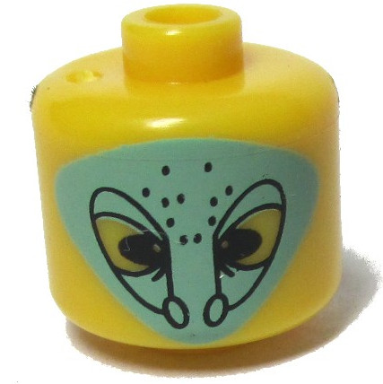 Bead, Cylinder with Life on Mars Martian Arcturus Pattern