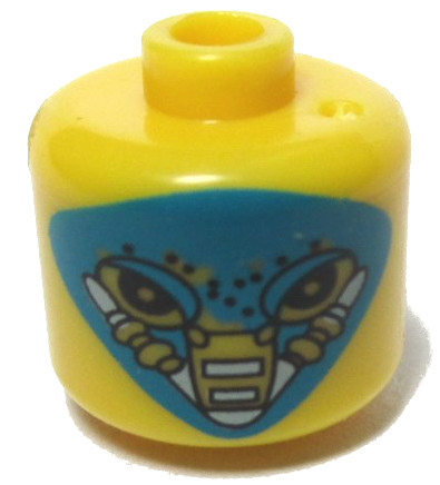 Bead, Cylinder with Life on Mars Martian Pollux Pattern