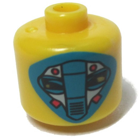 Bead, Cylinder with Life on Mars Martian Centauri Pattern