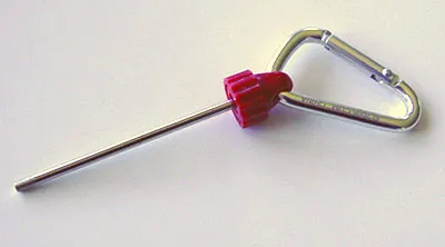 Bead, Pen Shaft with Carabiner Clip