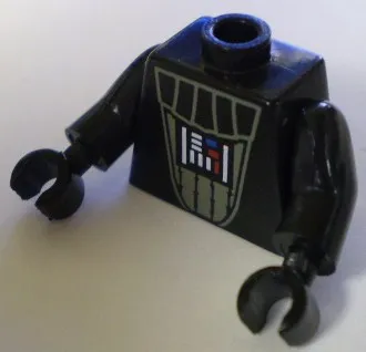 Bead, Minifigure Style Torso with Darth Vader Pattern