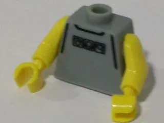 Bead, Minifigure Style Torso with NBA Street Player Pattern
