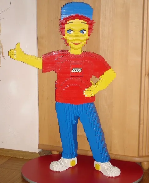 Boy with Lego Logo on Shirt (Glued)