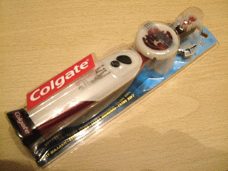Toothbrush Battery Operated, Bionicle Vahki Nuurakh - Colgate - with Disk and Launcher