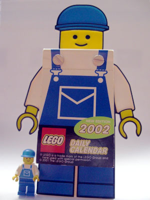 Calendar, 2002 LEGO Daily Calendar - Overalls Blue
