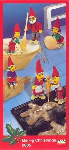 Christmas Card - 2005 Elves Making Gingerbread Men