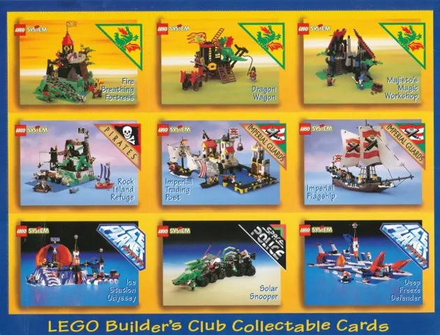 Collector Card - 1993 Full Sheet - Lego Builder's Club