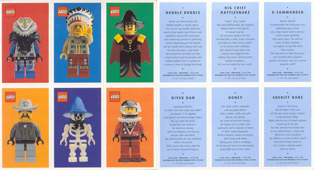 Collector Card - 1997 Full Sheet - Lego Builders Club