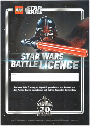 Star Wars Battle Licence (License) Certificate (German)