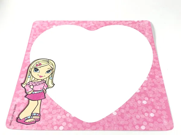 Letter Paper, Clikits Pink Heart Outline, Heart Character Pattern