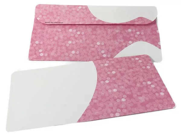 Letter Envelope, Clikits Pink Panel with Little Circles Pattern