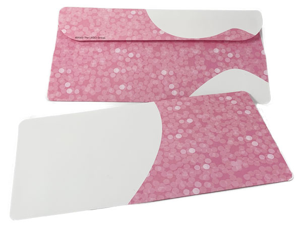 Letter Envelope, Clikits Pink Panel with Little Circles Pattern
