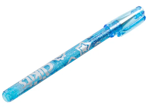 Clikits Gel Pen with Silver Flowers, Stars and Hearts