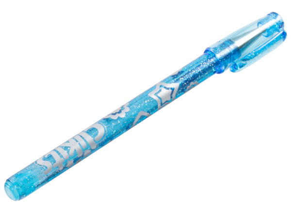 Clikits Gel Pen with Silver Flowers, Stars and Hearts