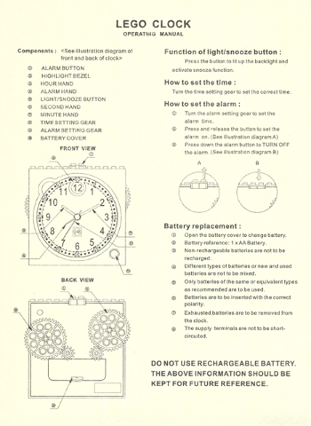Flyer 2002 Clock Insert - Operating Manual