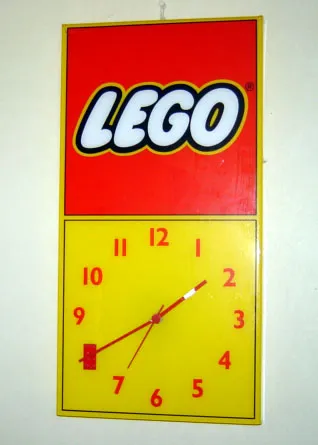 Wall Clock, LEGO Logo Yellow