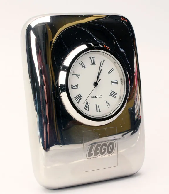 Desk Clock, Silver Plated