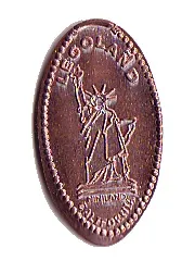 Pressed Penny - LEGOLAND California Statue of Liberty Pattern
