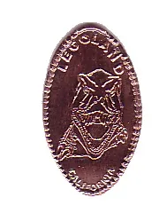 Pressed Penny - LEGOLAND California Tyrannosaurus rex Pattern