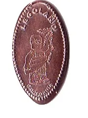 Pressed Penny - LEGOLAND California Surfer Minifigure Pattern