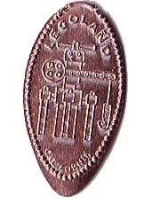 Pressed Penny - LEGOLAND California Kid Power Tower Ride Pattern